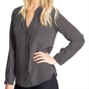 Joie • Black White Diamond Hanelli Blouse